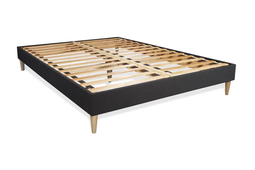 Ensemble Matelas Sommier 180x220 cm - Sommier Noir (en kit) - Flexy