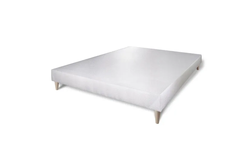 Ensemble Matelas Sommier 90x190 cm - Sommier Blanc (déjà monté) - Active