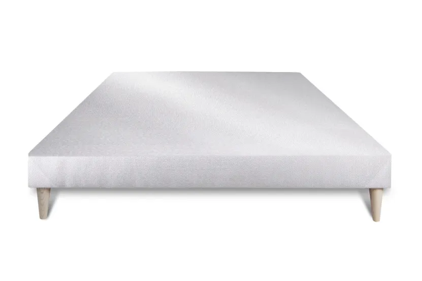 Ensemble Matelas Sommier 140x190 cm - Sommier Blanc (déjà monté) - Soft