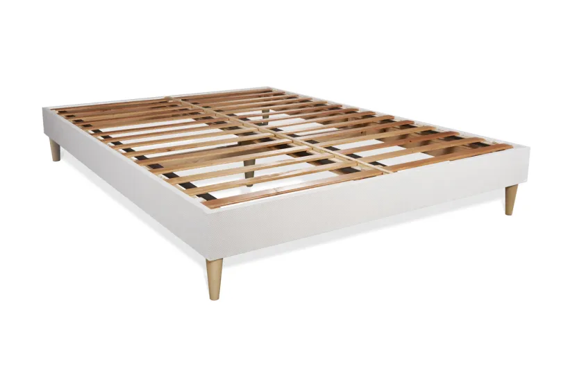 Pack lit complet 140x200 cm - Matelas + Sommier Blanc (en kit) + 2 oreillers + Couette - Flexy