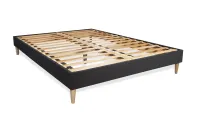 Pack lit complet 200x200 cm - Matelas + Sommier Noir (en kit) + 2 oreillers + Couette - Soft Pack lit complet 200x200 cm - Matelas + Sommier Noir (en kit) + 2 oreillers + Couette - Soft