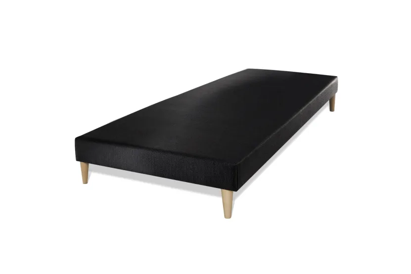 Ensemble Matelas Sommier 90x190 cm - Sommier Noir (déjà monté) - Flexy