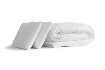 Pack lit complet 180x200 cm - Matelas + 2 Sommiers Blancs + 2 oreillers + Couette - Soft