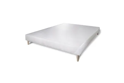 Ensemble Matelas Sommier 90x190 cm - Sommier Blanc (déjà monté) - Soft